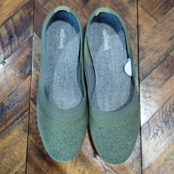 Allbirds size 10 Wool Breezers Slip On Ballet Flats - Calm Cargo Green - Picture 6 of 11